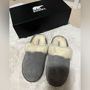 Brand New Sorel Nakisha Slide ll- Quarry, Grill- Size 6